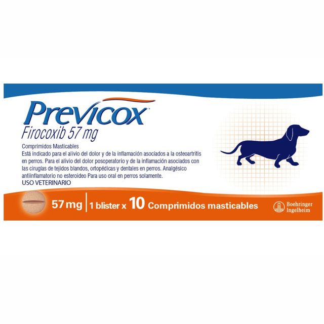 Previcox 57 mg caja x 10 tabletas