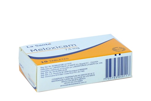 Meloxicam 7.5 mg tab caja x 10
