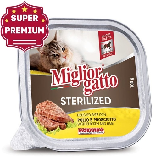 Miglior gatto paté delicado con pollo y jamón – para gato esterilizado