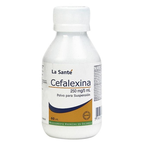 Cefalexina 250 mg/5ml sus. Fco x 60 ml