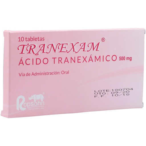 Acido Tranexamico 500 Mg Tab caja x 50