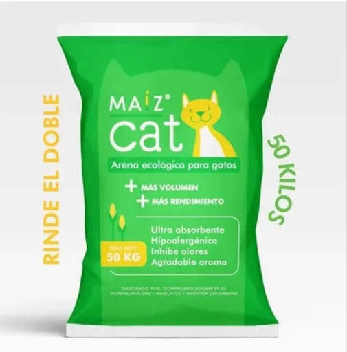 Maiz Cat Bolsa 50 Kg.. Arena Ecológica para gatos Inhibe olores