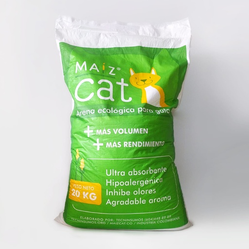 Maiz Cat Bolsa 20 Kg.. Arena Ecológica para gatos Inhibe olores