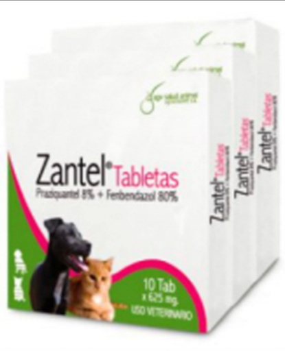 Zantel Tabletas 625mg x 2 tabletas